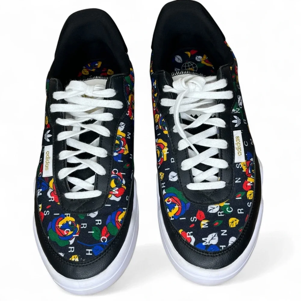 Adidas Rich Mnisi Her Court Multi-Color Graphic Print Sneakers GW9569 10 Womens